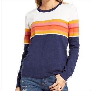 NWT Faherty Women’s Swell Sweater - Sunrise Stripe L
